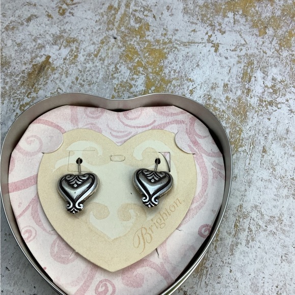 Brighton Heart-Shaped Silver Lever back  Earrings - Picture 3 of 4